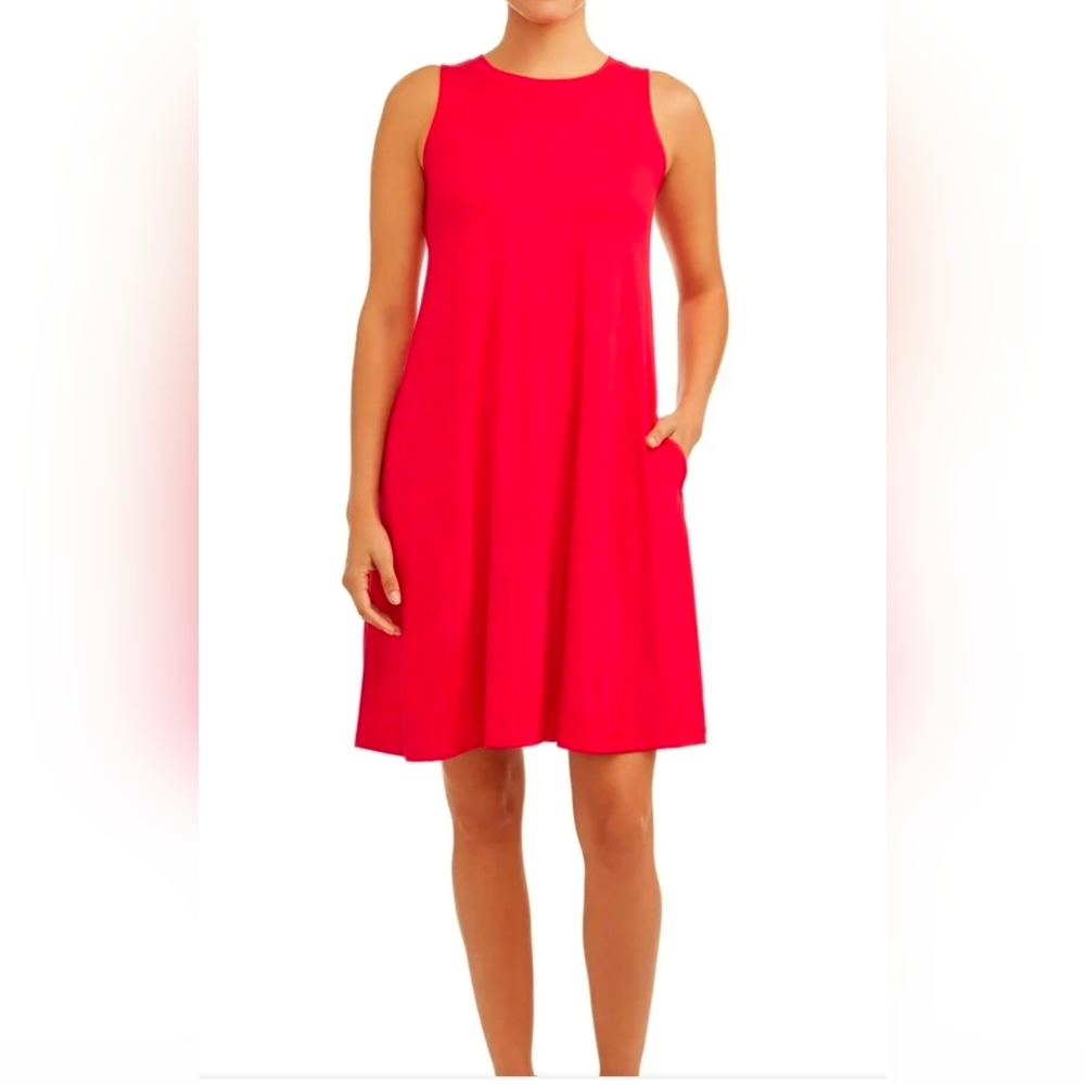 Time And Tru Sleeveless Red Knit Dress Size M (8-10)